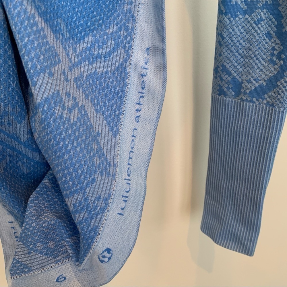 Lululemon Run Swiftly Blue Patterned Long Sleeve … - image 6